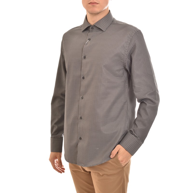 Vittorio Patterned All-Over Shirt-Black/Grey/White Vittorio Patterned All-Over Shirt-Black/Grey/White