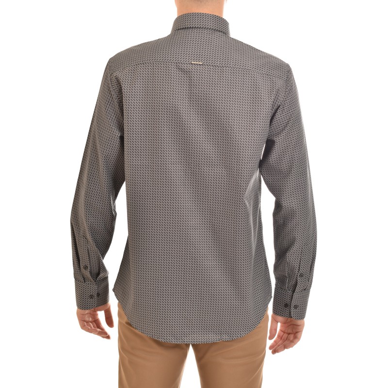 Vittorio Patterned All-Over Shirt-Black/Grey/White Vittorio Patterned All-Over Shirt-Black/Grey/White