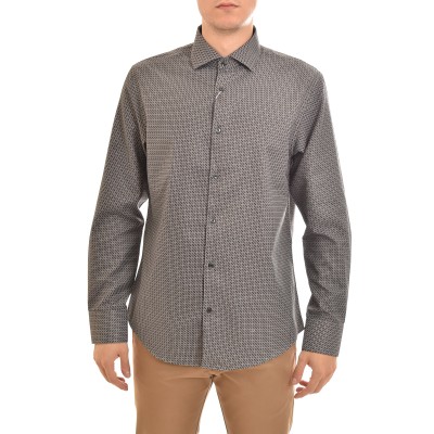 Vittorio Patterned All-Over Shirt-Black/Grey/White