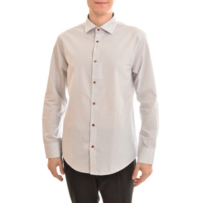 Vittorio Colorful Patterned Shirt-Off White