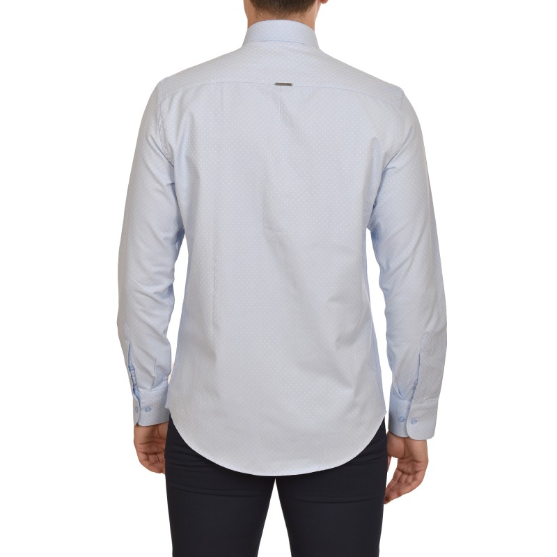 Vittorio Micropatterned Shirt-Light Blue Vittorio Micropatterned Shirt-Light Blue