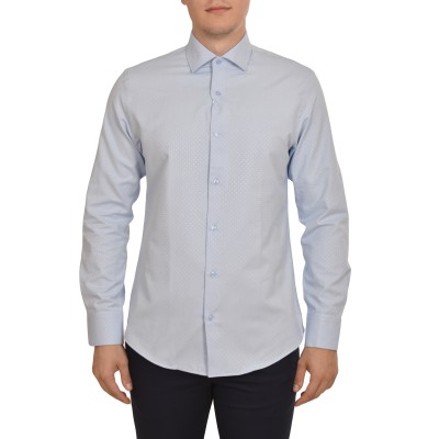 Vittorio Micropatterned Shirt-Light Blue