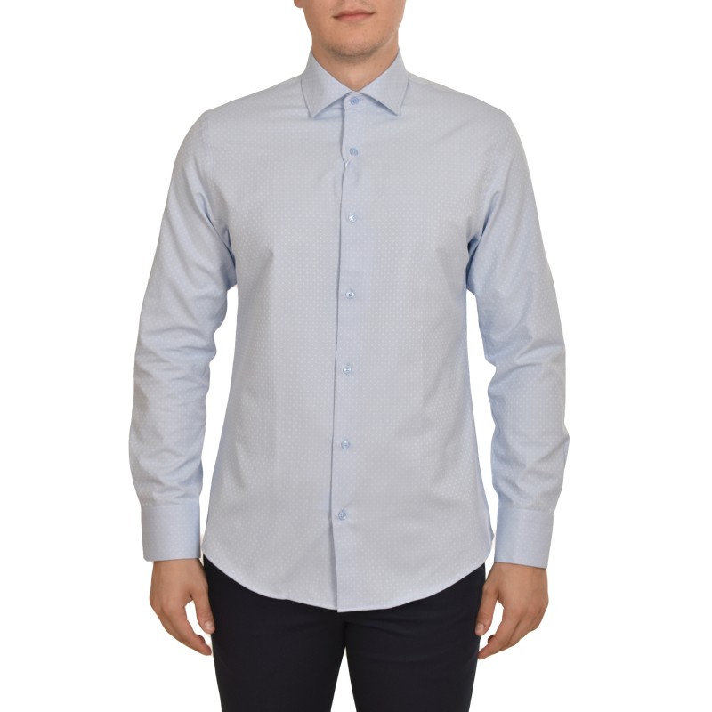 Vittorio Micropatterned Shirt-Light Blue Vittorio Micropatterned Shirt-Light Blue