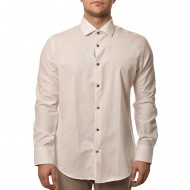 Vittorio Shirt With Micro Designs-Off White