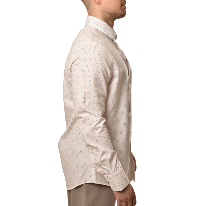 Vittorio Shirt With Micro Designs-Off White