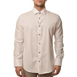 Vittorio Shirt With Micro Designs-Off White