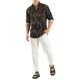 Vittorio Shirt Printed With A Pattern On The Fabric Structure-Black Vittorio Shirt Printed With A Pattern On The Fabric Structure-Black