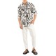 Vittorio Shirt Printed With A Pattern On The Fabric Structure-White/Black Vittorio Shirt Printed With A Pattern On The Fabric Structure-White/Black
