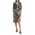Twenty-29 Dress Asymmetric Paisley Print-Black/Purple
