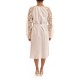 Kasia Belted Sleeve Embroidered Dress-White Kasia Belted Sleeve Embroidered Dress-White