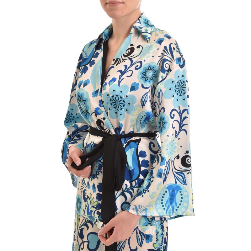 Twenty-29 Belted Floral Blouse-Colorful