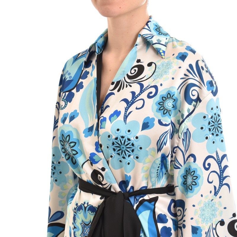 Twenty-29 Belted Floral Blouse-Colorful