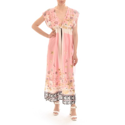 Twenty-29 Long Dress With Coral Reef Pattern-Colorful