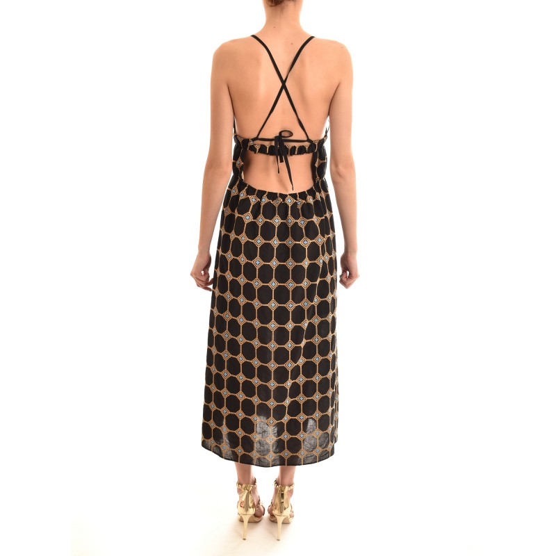 Kasia Frilled Embroidery Patterned Dress-Black Kasia Frilled Embroidery Patterned Dress-Black