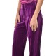 Twenty-29 Anaglyph Pattern Velvet Trousers-Purple