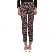 Twenty-29 Trousers Embossment Pattern-Black