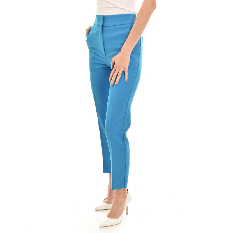 Twenty-29 Cigarette Trousers With Waist Band-Electric Blue