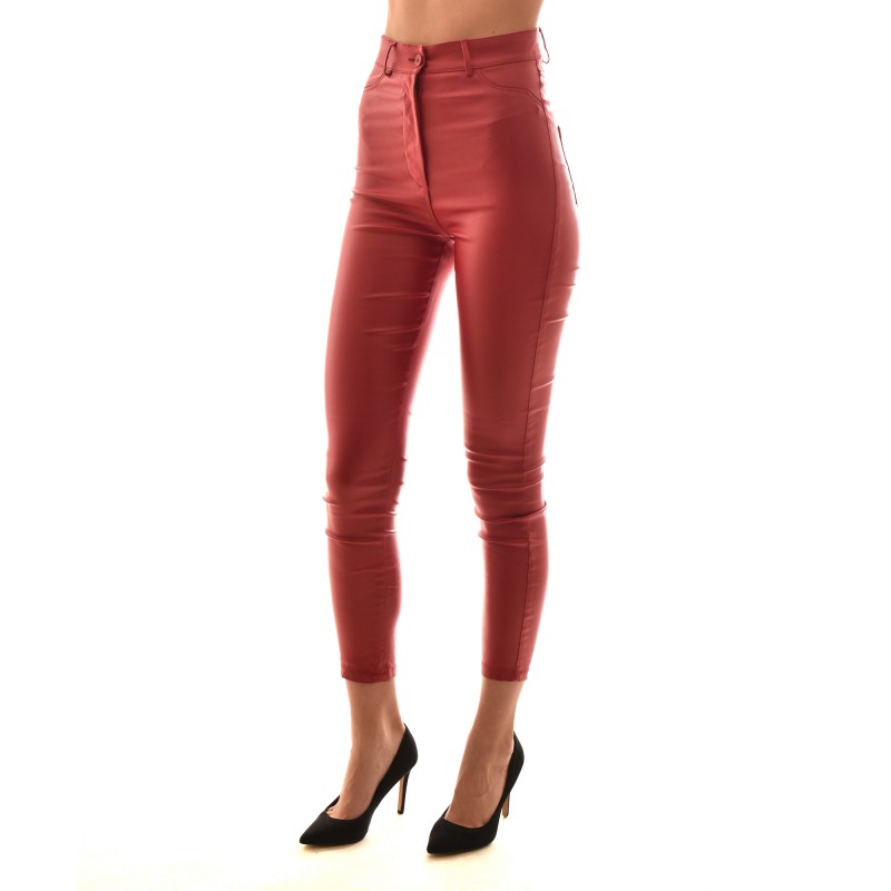 Twenty-29 Faux Leather Trousers-Fiery Red Twenty-29 Faux Leather Trousers-Fiery Red