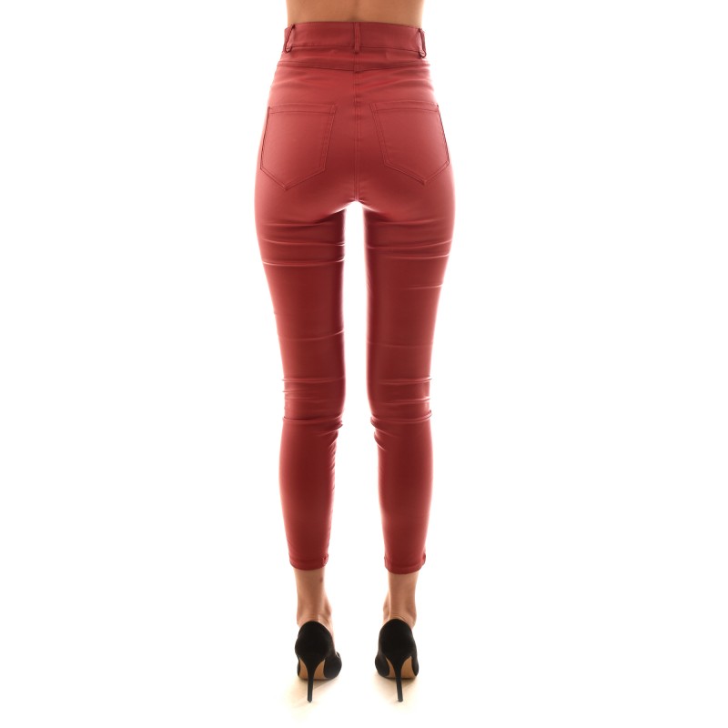 Twenty-29 Faux Leather Trousers-Fiery Red Twenty-29 Faux Leather Trousers-Fiery Red