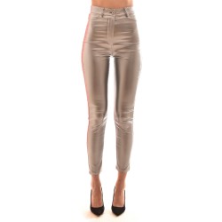 Twenty-29 Faux Leather Trousers-Silver