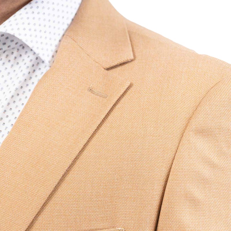 Vittorio Micropatterned Casual Blazer-Beige