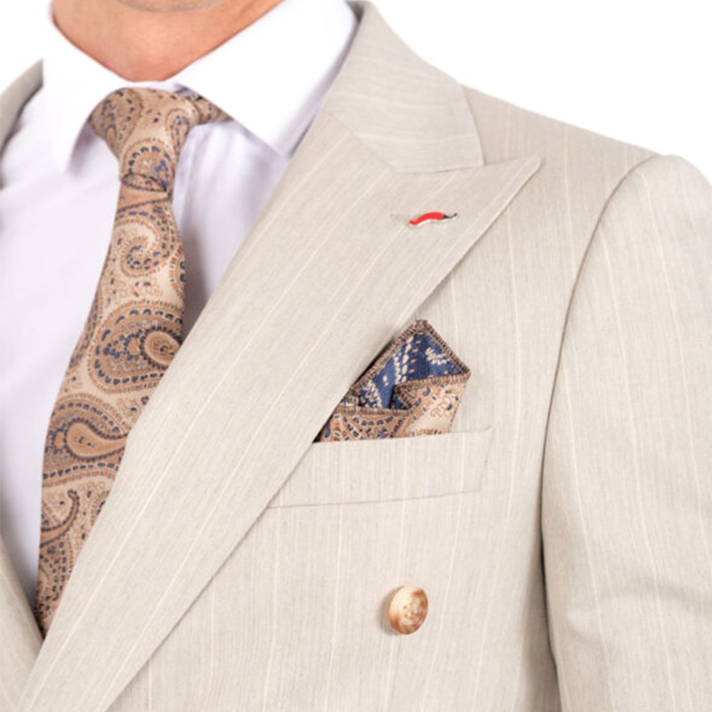 Vittorio Blazer Striped-Beige Vittorio Blazer Striped-Beige