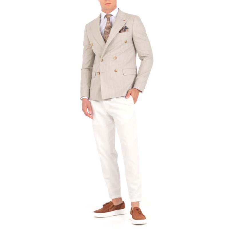 Vittorio Blazer Striped-Beige Vittorio Blazer Striped-Beige