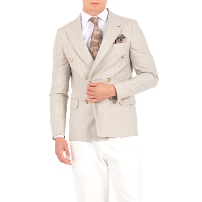 Vittorio Blazer Striped-Beige