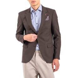 Vittorio Blazer In Slim Fit Line-Brown