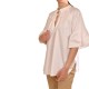 Twenty-29 Mao Tied Collar Blouse With Puffy Sleeves-White