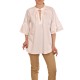 Twenty-29 Mao Tied Collar Blouse With Puffy Sleeves-White