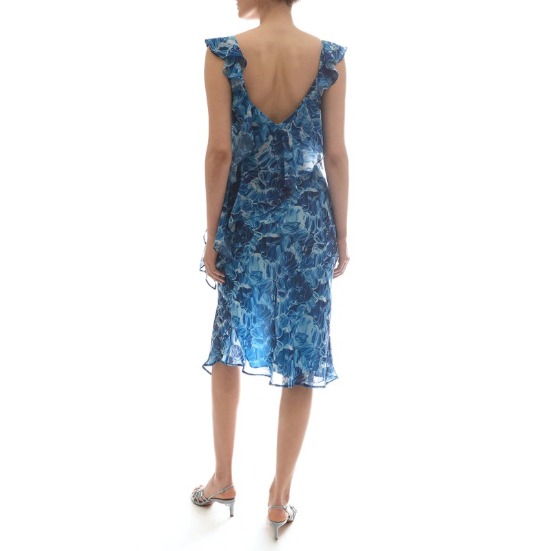 Twenty-29 Wave Coloured Dress With Frills-Waves