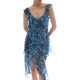 Twenty-29 Wave Coloured Dress With Frills-Waves