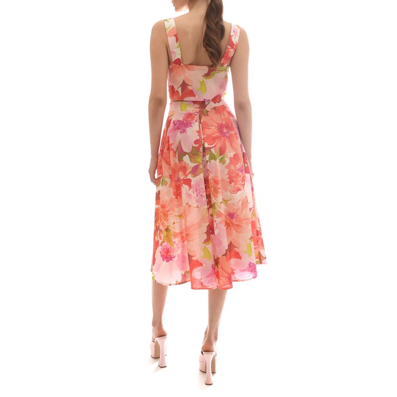 Twenty-29 Floral Pleated Skirt-Pink Garden