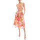 Twenty-29 Floral Pleated Skirt-Pink Garden