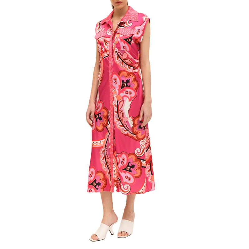 Twenty-29 Dress Shirt Sleeveless With Print-Pink