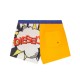 Diesel Swim Shorts With Patchwork Graphics-Blue/Yellow