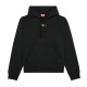 Diesel Oversized Hoodie With Metallic Logo-Black Diesel Oversized Hoodie With Metallic Logo-Black