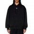 Diesel Oversized Hoodie With Metallic Logo-Black