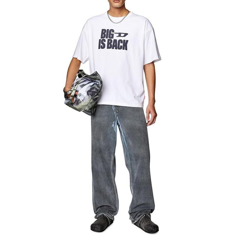 Diesel Puffy Logo T-Shirt-White Diesel Puffy Logo T-Shirt-White