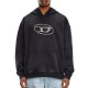 Diesel Hoodie With Multi-layered Logo Print-Black Diesel Hoodie With Multi-layered Logo Print-Black