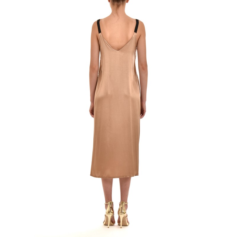 Dixie Dress Midi Sequins-Beige