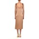 Dixie Dress Midi Sequins-Beige