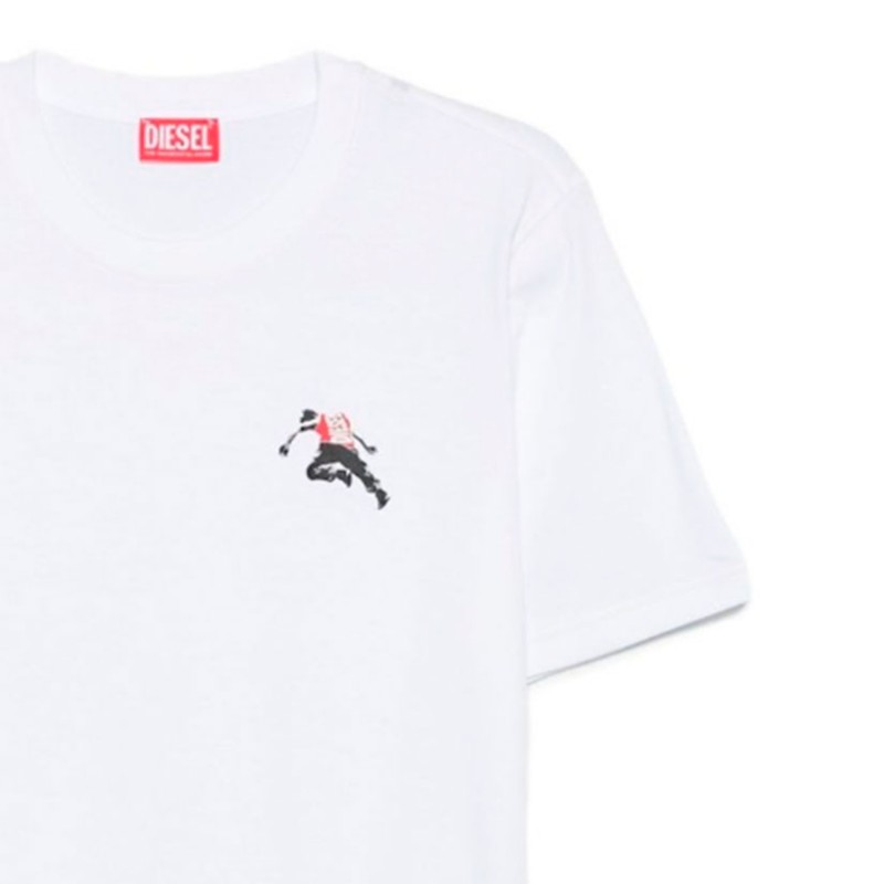 Diesel T-Shirt T-Adjust-T3-White Diesel T-Shirt T-Adjust-T3-White