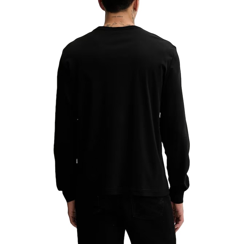 Diesel T-Shirt Long Sleeve With Logo-Black Diesel T-Shirt Long Sleeve With Logo-Black