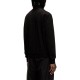Diesel Zipped Sweatshirt With Metal Diesel Plaque-Black Diesel Zipped Sweatshirt With Metal Diesel Plaque-Black