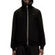 Diesel Zipped Sweatshirt With Metal Diesel Plaque-Black Diesel Zipped Sweatshirt With Metal Diesel Plaque-Black