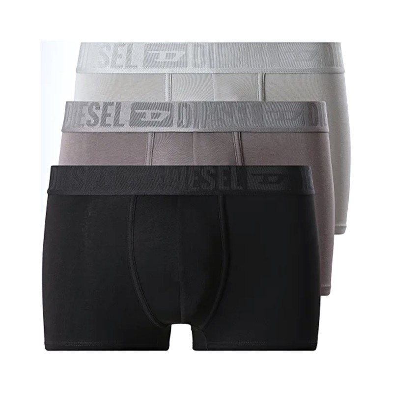 Diesel Boxer Shorts Mike-D-Core 3 Pack-Grey/Black Diesel Boxer Shorts Mike-D-Core 3 Pack-Grey/Black