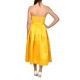 Allure Evening Sequin Patterned Pleated Dress-Yellow Allure Evening Sequin Patterned Pleated Dress-Yellow