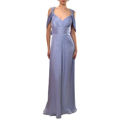 Allure Evening Dress Long Elegant Pleated-Indigo